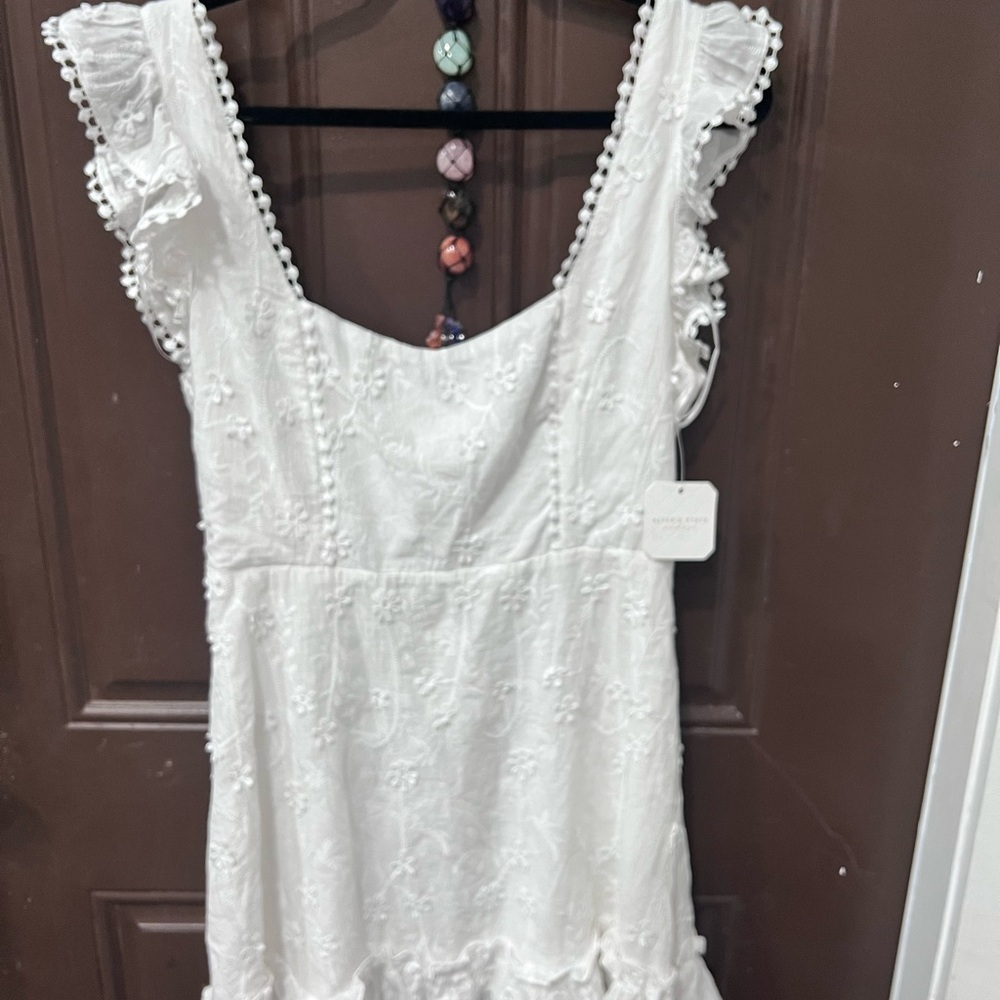 Altar'd State Ivory Floral Lace Dress
